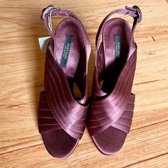 NWT ZARA QUILTED SATIN HEEL - Picture 9 of 9